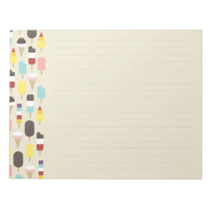 Ice Cream & Frozen Treats (Lined) Notepad