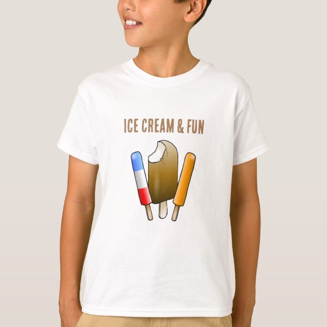 Ice Cream & Fun Birthday T-Shirt (Front)