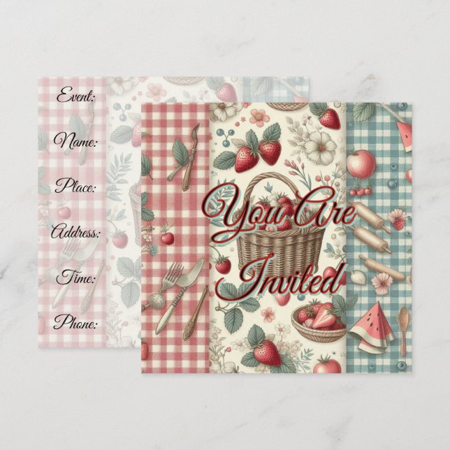 Ice Cream Fun Invitation (Front/Back)