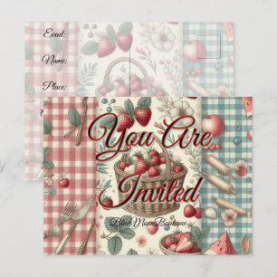 Ice Cream Fun Invitation Postcard