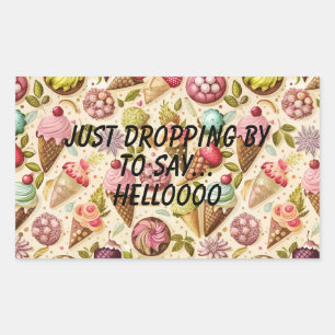 Ice Cream Fun Rectangular Sticker