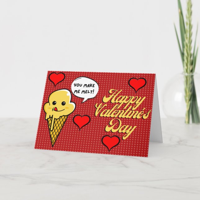 Ice Cream Funny Valentine Card (Front)