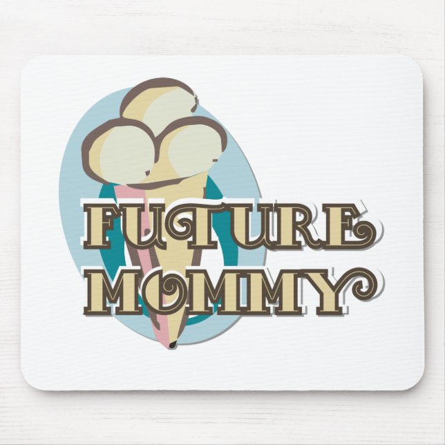 Ice Cream Future Mummy Tshirts and Gifts Mouse Mat (Front)