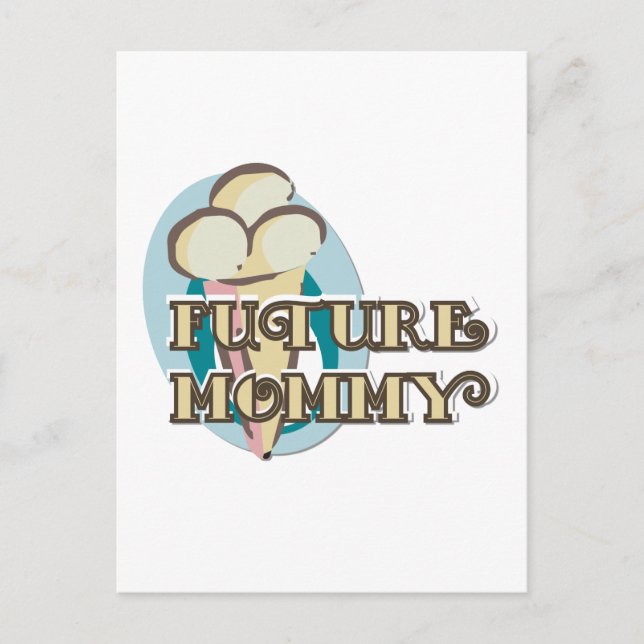 Ice Cream Future Mummy Tshirts and Gifts Postcard (Front)