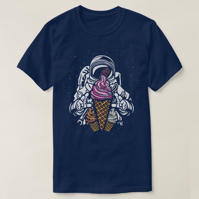 Ice Cream Gelato Future Astronaut Fan Popsicle Uni T-Shirt (Design Front)