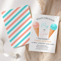 Ice Cream Gender Reveal Party Invitation