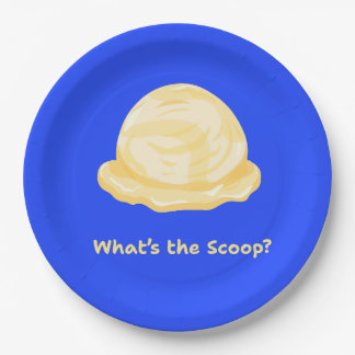 Ice Cream Gender Reveal Party Paper Plate