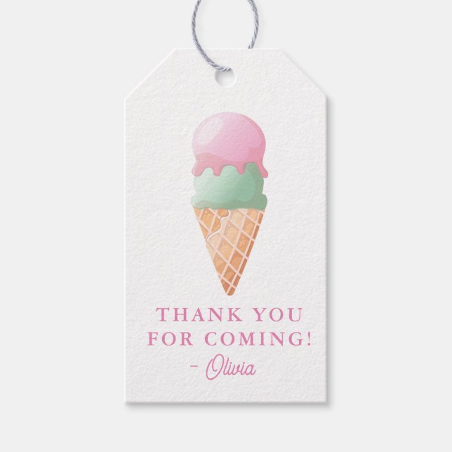 Ice Cream Gift Tags (Front)