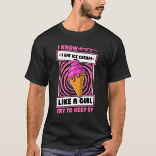 Ice Cream Girl Icecream Cornet Scoop T-Shirt