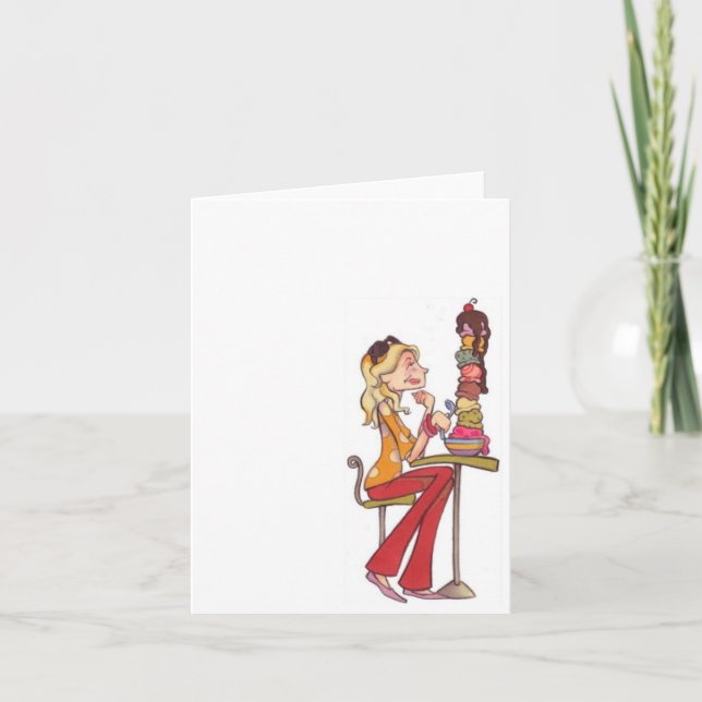 Ice cream girl notecard (Front)