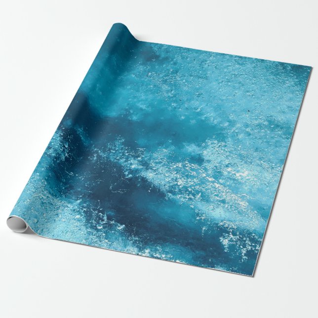 Ice cream glacier frozen cold ice wrapping paper (Unrolled)