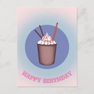 Ice cream Happy Birthday 4 Holiday Postcard