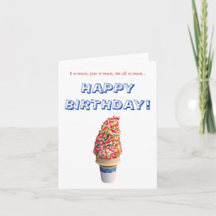 Ice Cream Happy Birthday Card