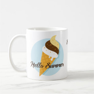 Ice Cream Hello custom name mugs