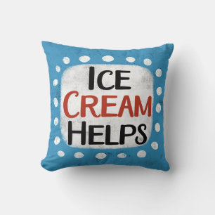 Ice Cream Helps Throw Pillow