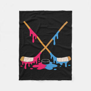 Ice Cream Hockey Drip Colorful Sprinkles Boys Yout Fleece Blanket