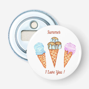 Ice Cream I Love You Cute Summer  Bottle Opener