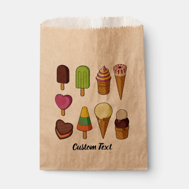 Ice Cream Icons Favour Bags (Front)
