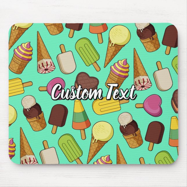 Ice Cream Icons Mouse Mat (Front)