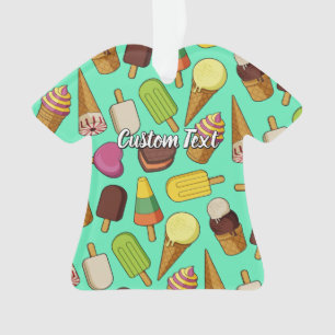 Ice Cream Icons Ornament