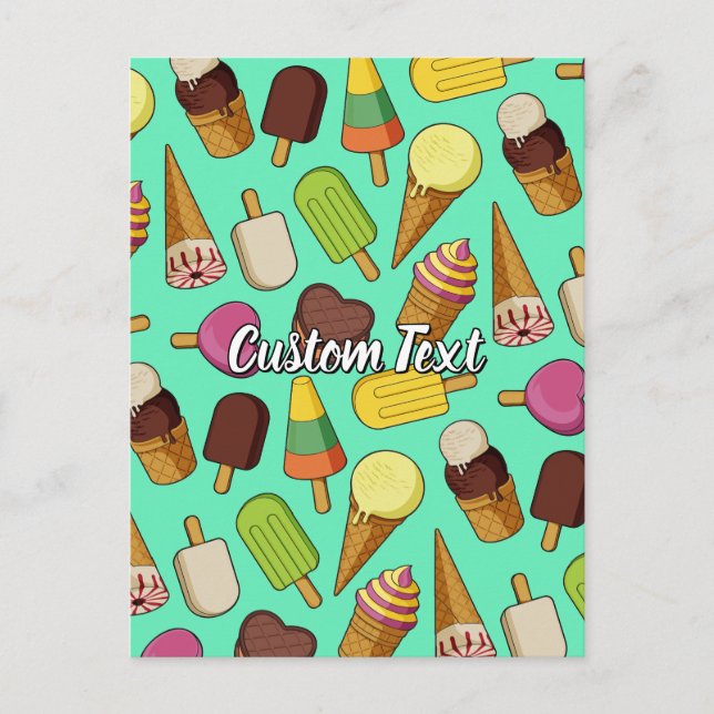 Ice Cream Icons Postcard (Front)