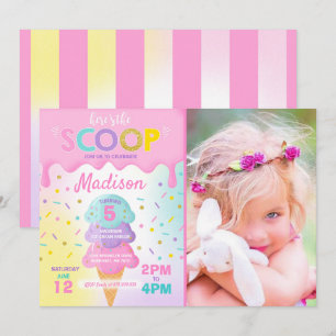 Ice Cream Invitation Ice Cream Birthday Party
