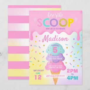 Ice Cream Invitation Ice Cream Birthday Party