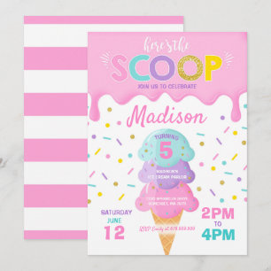 Ice Cream Invitation Ice Cream Birthday Party