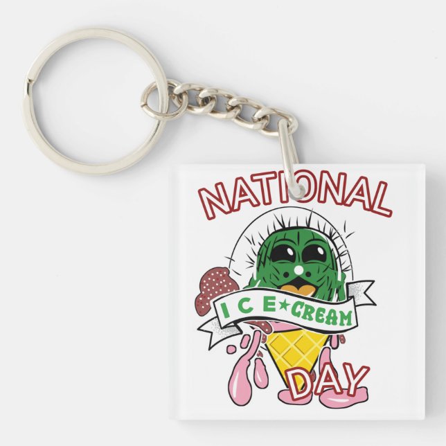 ice cream kawaii key ring (Front)