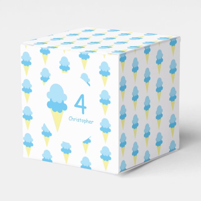 Ice Cream Kids Summer Birthday Favour Box (Front Side)