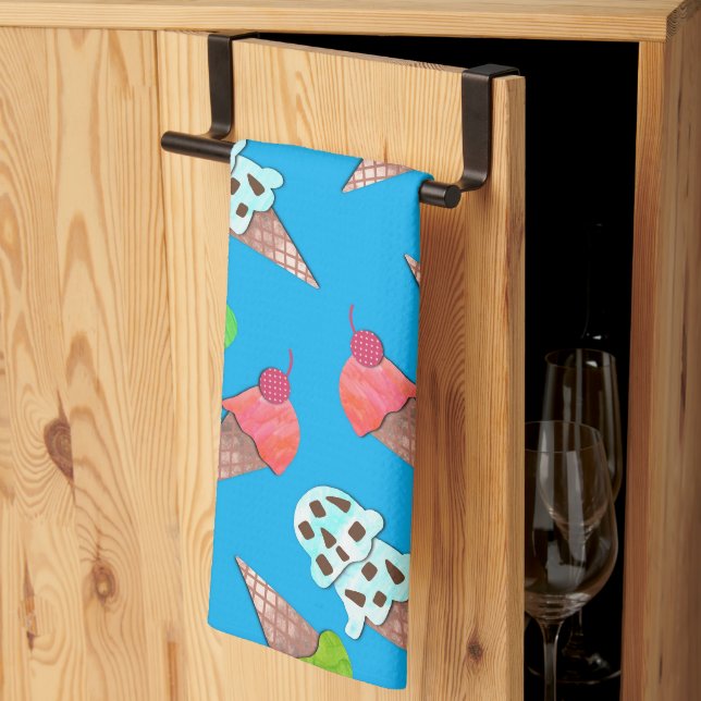 Ice cream Kitchen Towels (Thirds Fold)