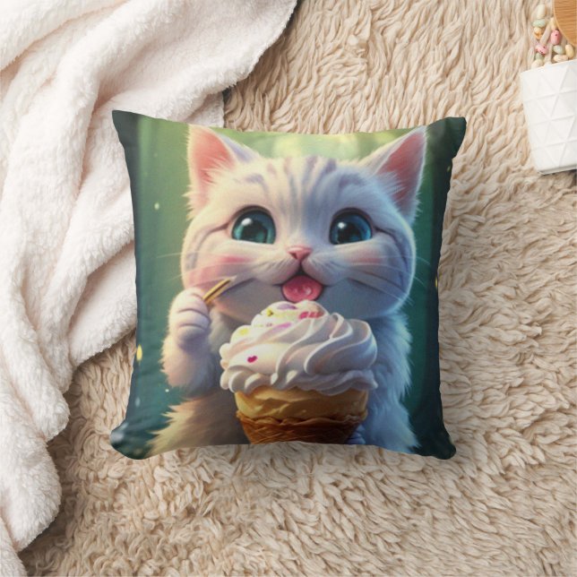 Ice Cream Kitty (1): Cushion (Blanket)