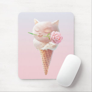 Ice Cream Kitty – Rosy & Dreamy Mouse Mat