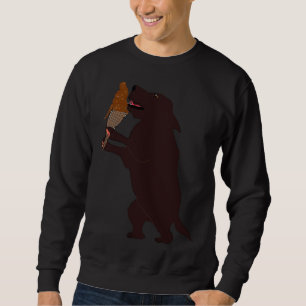 Ice Cream Labrador Chocolate Labrador Dog Eating I Sweatshirt