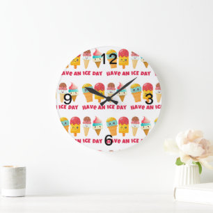 ice cream large clock