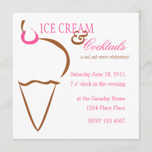 Ice Cream Lines Invitation