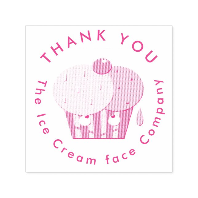 Ice cream logo design  self-inking stamp (Design)