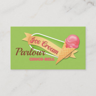 Ice Cream Logo, Ice Cream Parlour Business Card