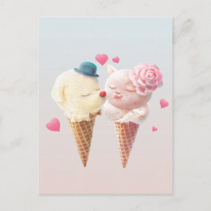 Ice Cream Love Announcement Postcard