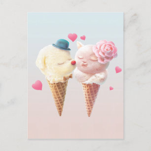 Ice Cream Love Announcement Postcard