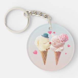 Ice Cream Love Key Ring