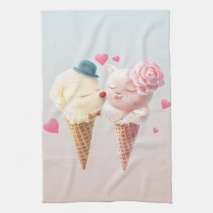 Ice Cream Love Tea Towel