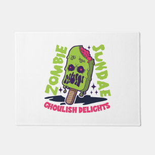 Ice Cream Lover Funny Ice I Love Ice Cream Horror Doormat