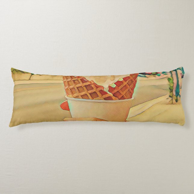 Ice cream lover gift body cushion (Front)