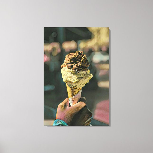 Ice cream lover gift canvas print (Front)