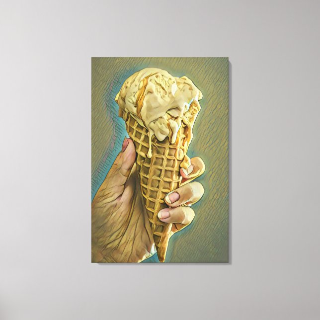 Ice cream lover gift canvas print (Front)