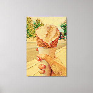 Ice cream lover gift canvas print