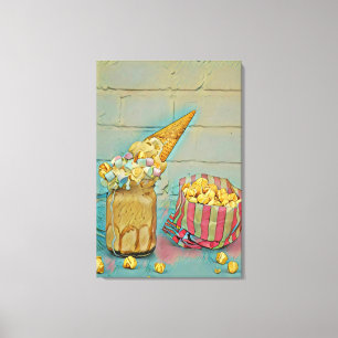 Ice cream lover gift canvas print