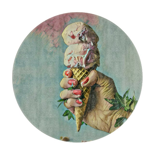 Ice cream lover gift cutting board (Front)
