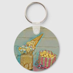 Ice cream lover gift key ring